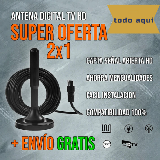 FreeTV™ Antena Digital HD 2x1